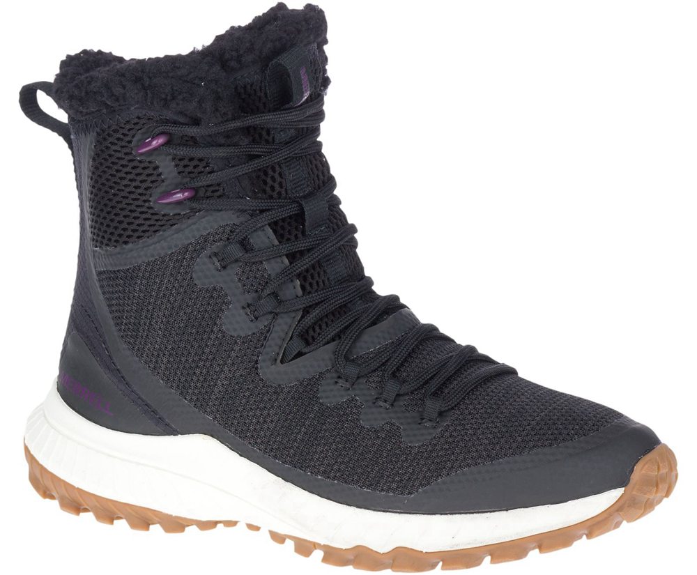 Kozaki Merrell Damskie Czarne - Bravada Knit Polar Waterproof - 835419-YWL